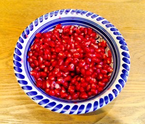 Sarah-Jane brought pomegranates.